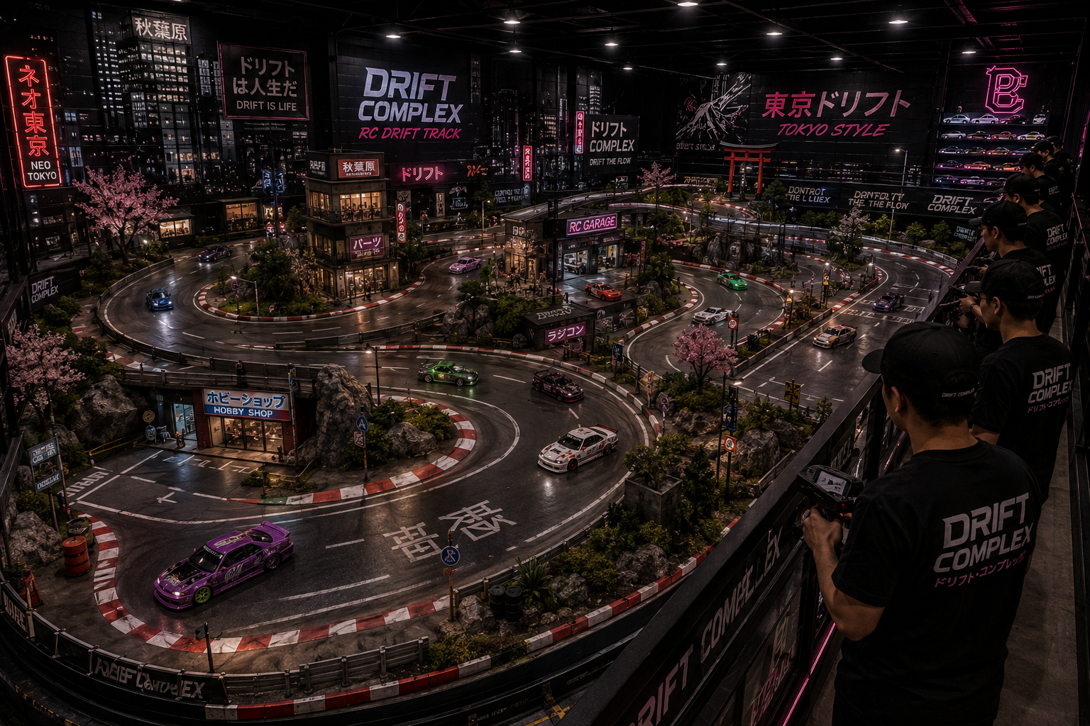Tokyo-inspired RC drift track concept